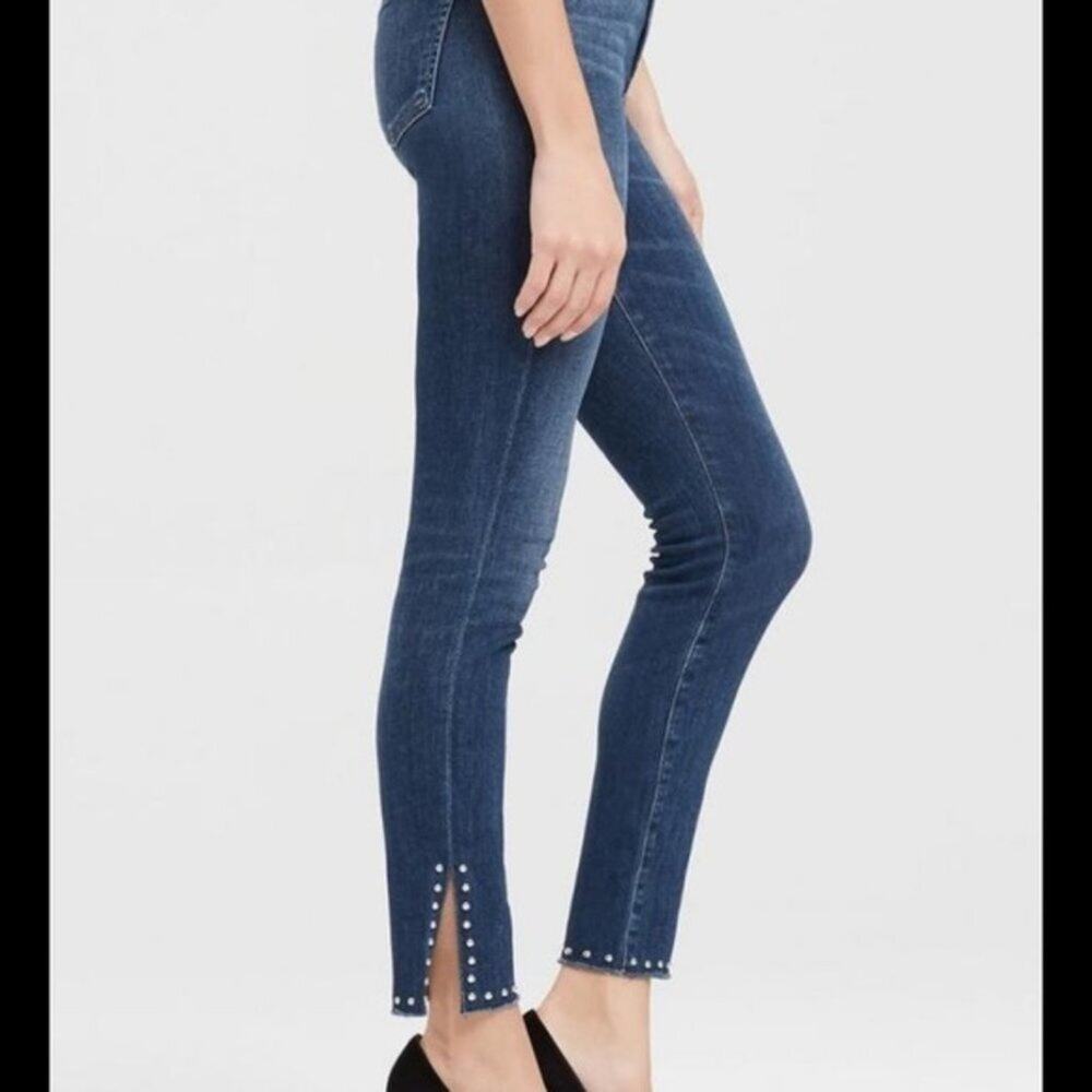 Citizens of Humanity Rocket Ankle Petite High Rise Skinny Jeans Studded Sz 24‎